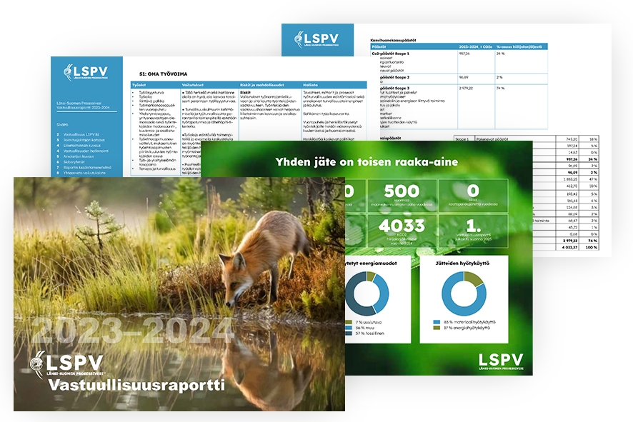 LSPV:n vastuullisuusraportti ilmestyi 6/2025.